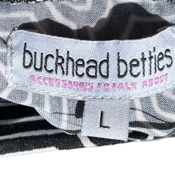 🌻NEW w/tags Buckhead Betties Straight Black & White Geometric Skirt Size Large - Picture 4 of 7